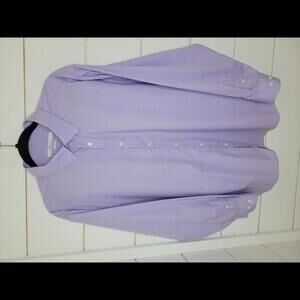 Perry Ellis Portfolio XL 17.5x34/35 purple classic fit button-down shirt